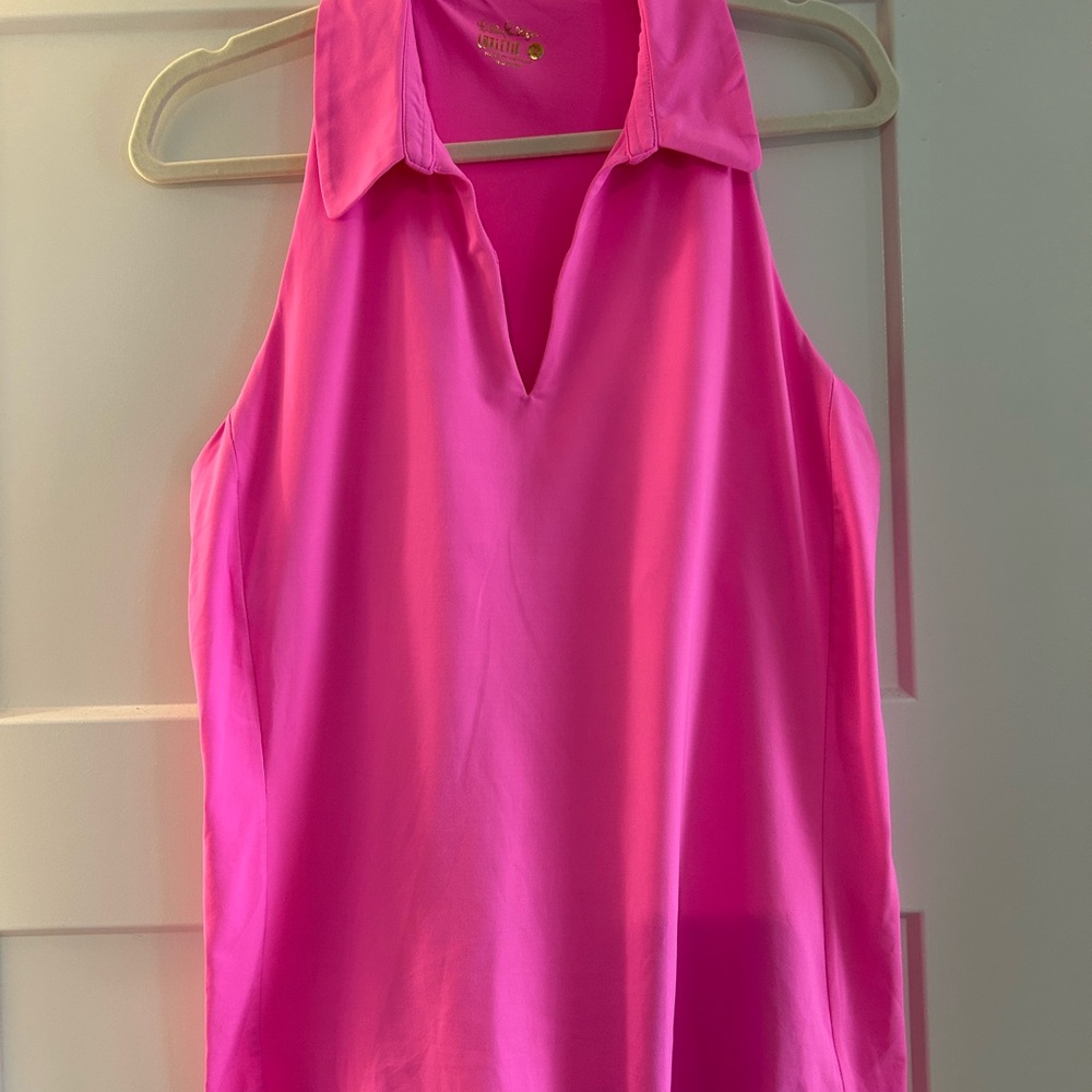 Lilly Pulitzer Luxletic pink polo top